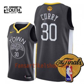 NBA Golden State Warriors Trikot Stephen Curry 30 Black Town 2018 NBA Finals Patch Nike Swingman - Kinder
